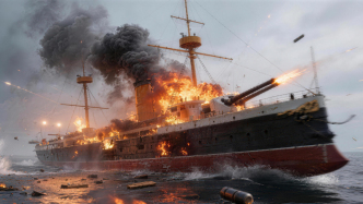 人民海軍成立77周年丨“吉野號已擊毀”！AI讓福建艦與北洋水師同框