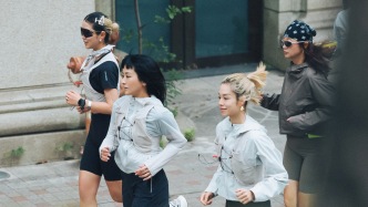 香港时尚达人徐濠萦现身上海，完成梧桐区环线跑