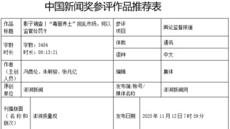 參評(píng)第36屆中國(guó)新聞獎(jiǎng)自薦作品公示