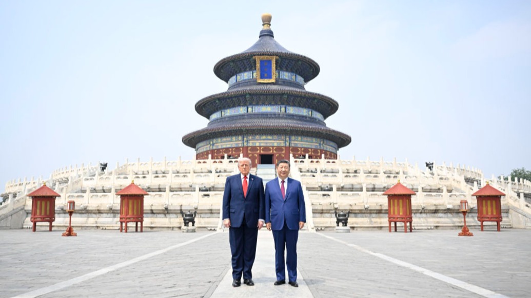 图讯丨习近平同美国总统特朗普参观天坛