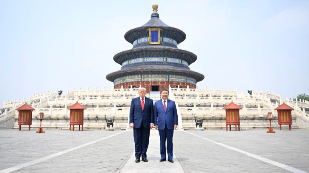 视频丨习近平同美国总统特朗普参观天坛