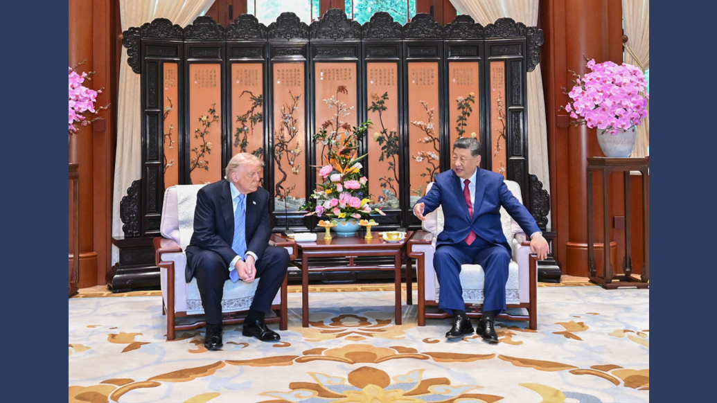 图讯丨习近平同美国总统特朗普在中南海小范围会晤
