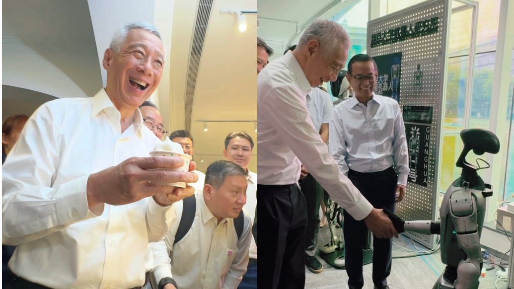 好奇心拉满！李显龙在沪体验科技感，机器人、冰淇淋都安排了