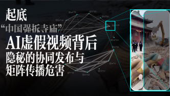 明查｜起底“中国强拆寺庙”AI虚假视频背后：隐秘的协同发布与矩阵传播危害