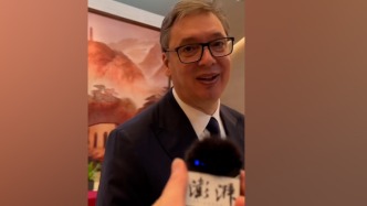 訪華之行即將結束，武契奇重復兩遍：不舍，但我會再來