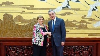 王毅会见下任联合国秘书长候选人巴切莱特
