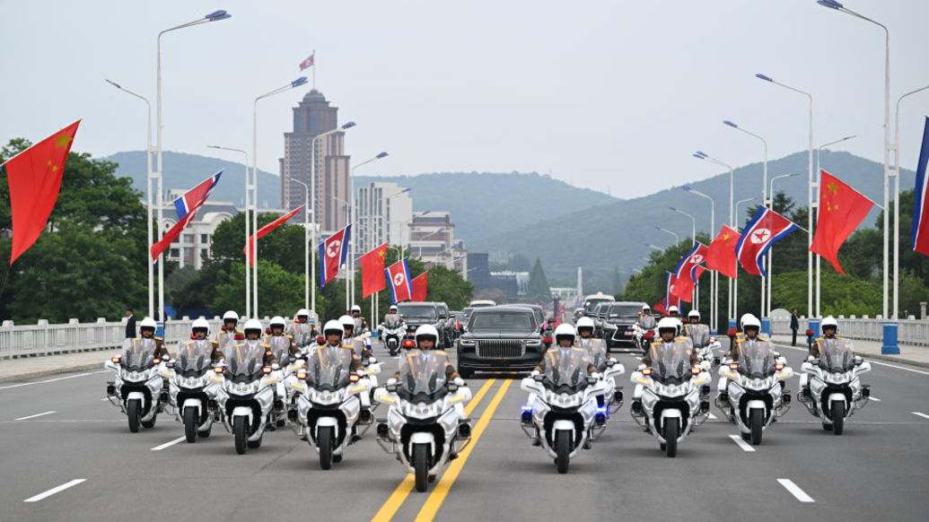 高清大图丨金正恩为习近平举行欢送仪式