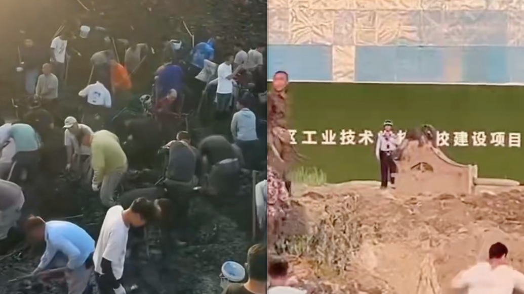 村民听说苏州一工地疑似挖出文物连夜组队寻宝,多个部门到场处理