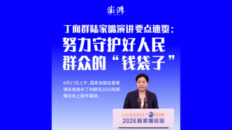 一图看懂｜丁向群陆家嘴演讲要点速览：努力守护好人民群众的“钱袋子”
