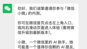 微信AI助手“小微”悄然上线：先别急下结论