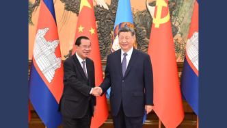 详讯丨习近平会见柬埔寨人民党主席、参议院主席洪森