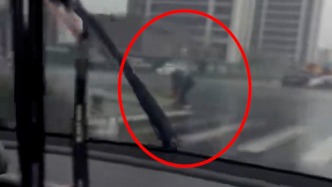 台风 “白海豚” 来袭，老人被狂风困在路边，路过司机驱车送回家
