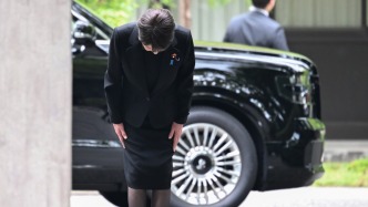 日本首相高市早苗遥拜靖国神社