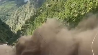 视频丨尼泊尔一侧泥石流现场画面