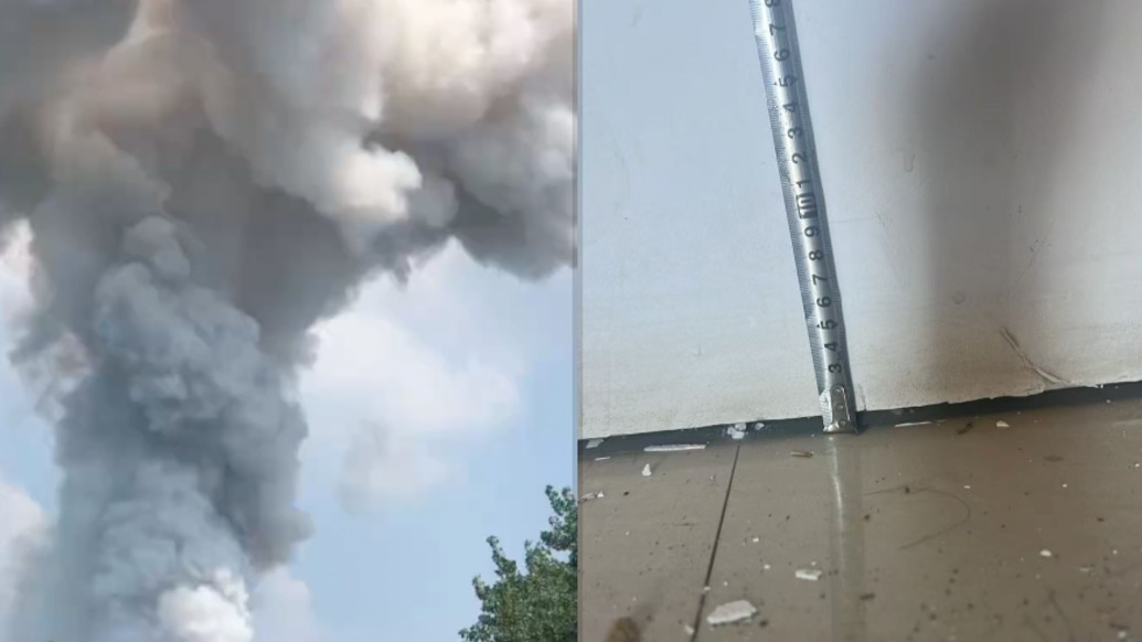 连云港市东海县集中销毁烟花爆竹,邻市徐州新沂市570多户村民房屋受损