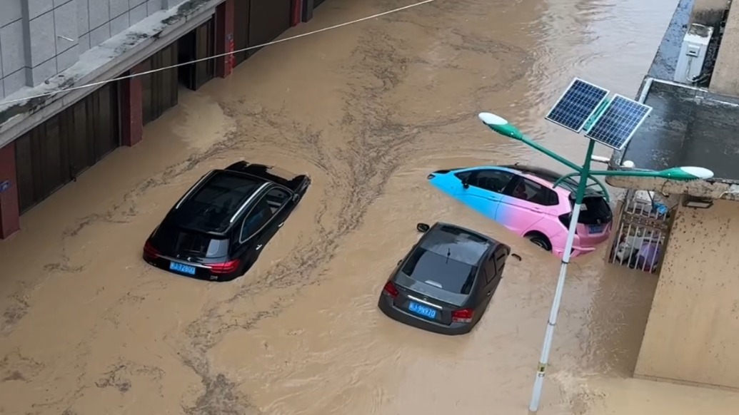 福建福鼎暴雨后车辆被冲走，一楼几乎被淹，当地茶商称损失惨重