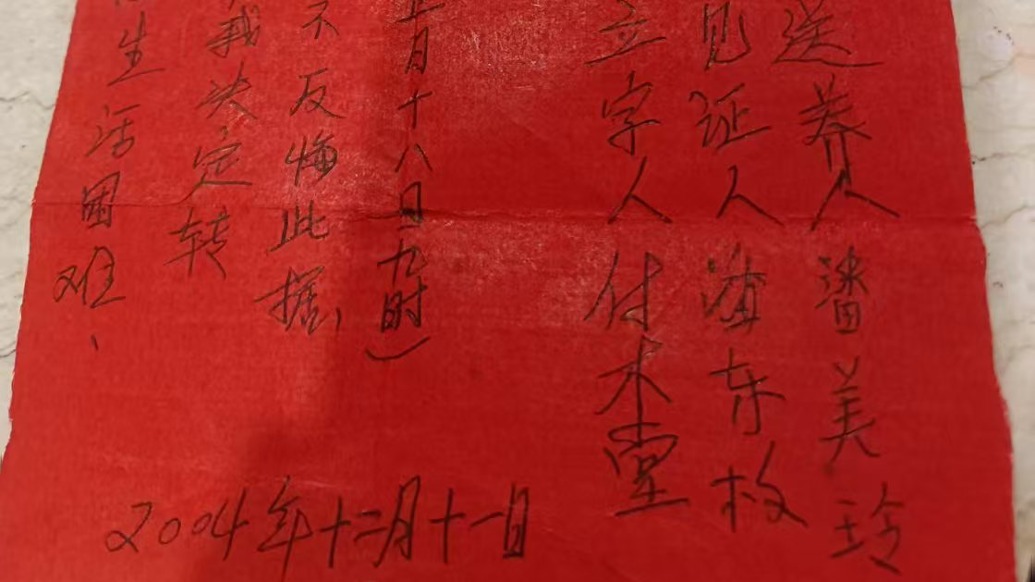 独家｜“梅姨案”受害者申聪的送养书曝光：送养人显示为“潘美玲”，身份不明
