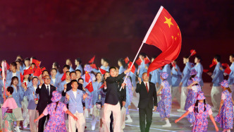 第二十届亚洲运动会开幕式举行，中国体育代表团来了