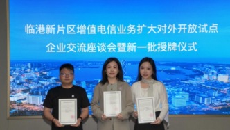 临港增值电信对外开放试点再扩“朋友圈”：新增中微智码等三家