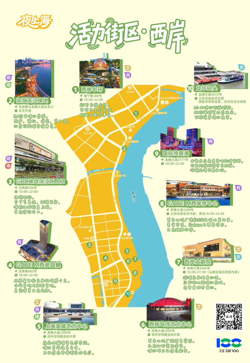 江河100·夜上海｜活力街区：西岸