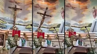 骇人一幕！墙上十字架突然坠落，厄瓜多尔神父被砸中身亡