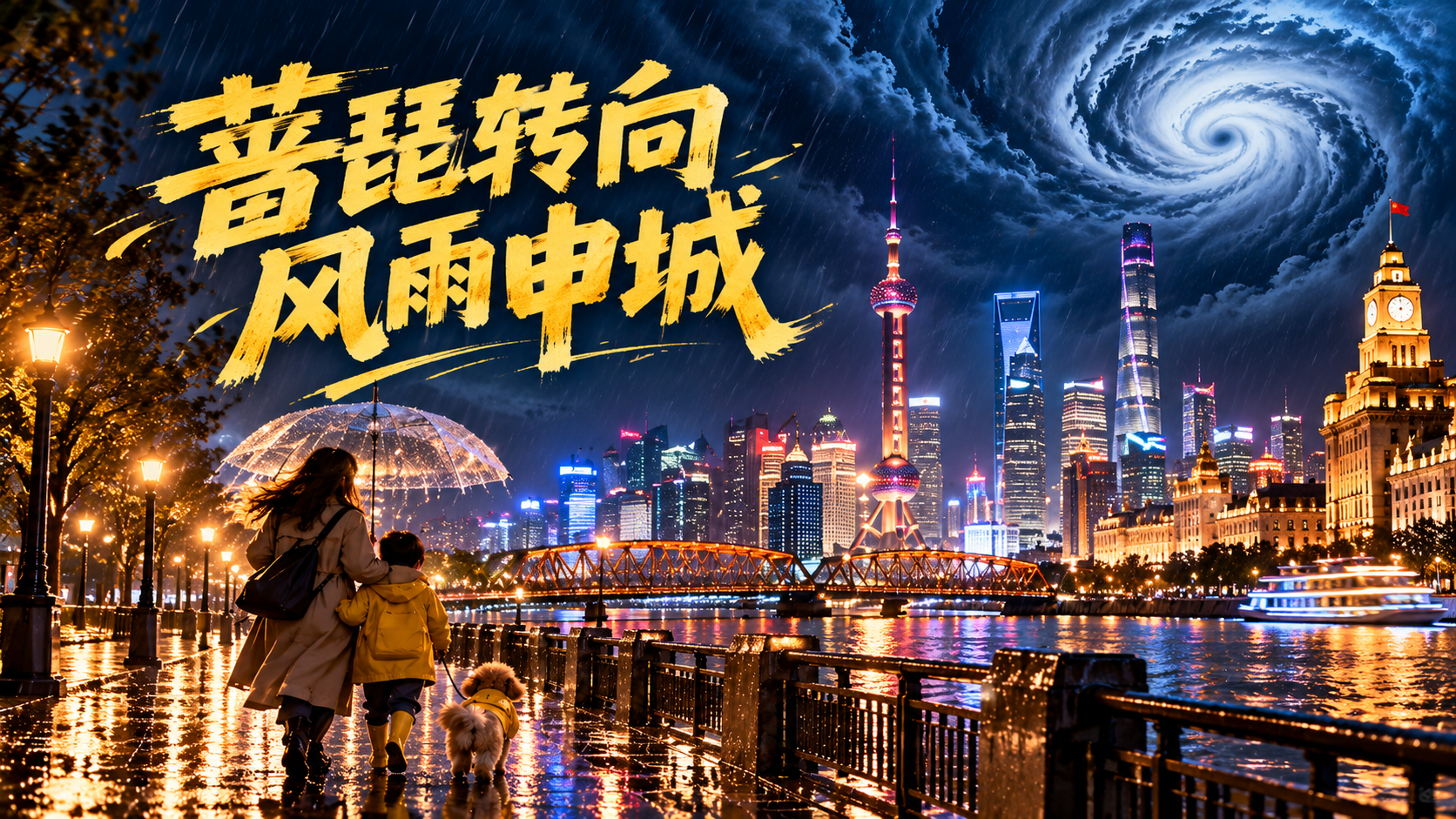“蔷琵”转向东北不登陆,上海风雨降温接踵而至