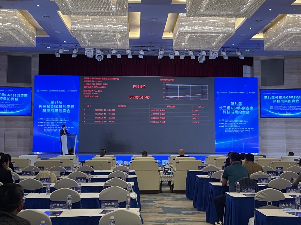 半小时现场成交额超7亿元，这场科技成果拍卖会在沪举行