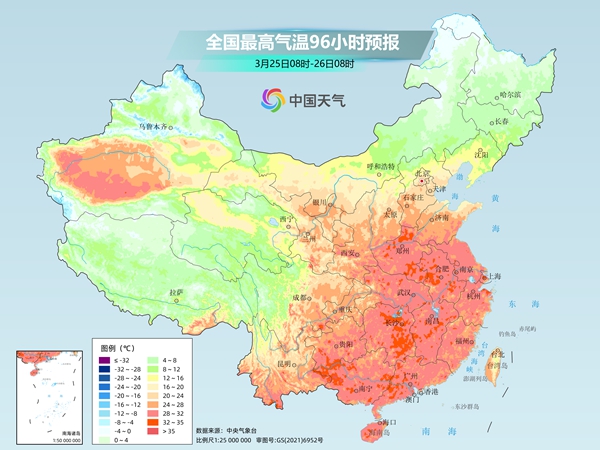 30°C区域扩大，南北方多地气温将冲击3月最高温纪录