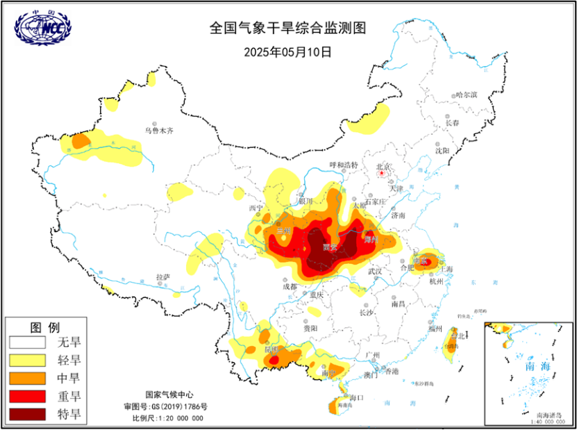 气象干旱黄色预警继续：陕西西南部、河南西南部等地特旱