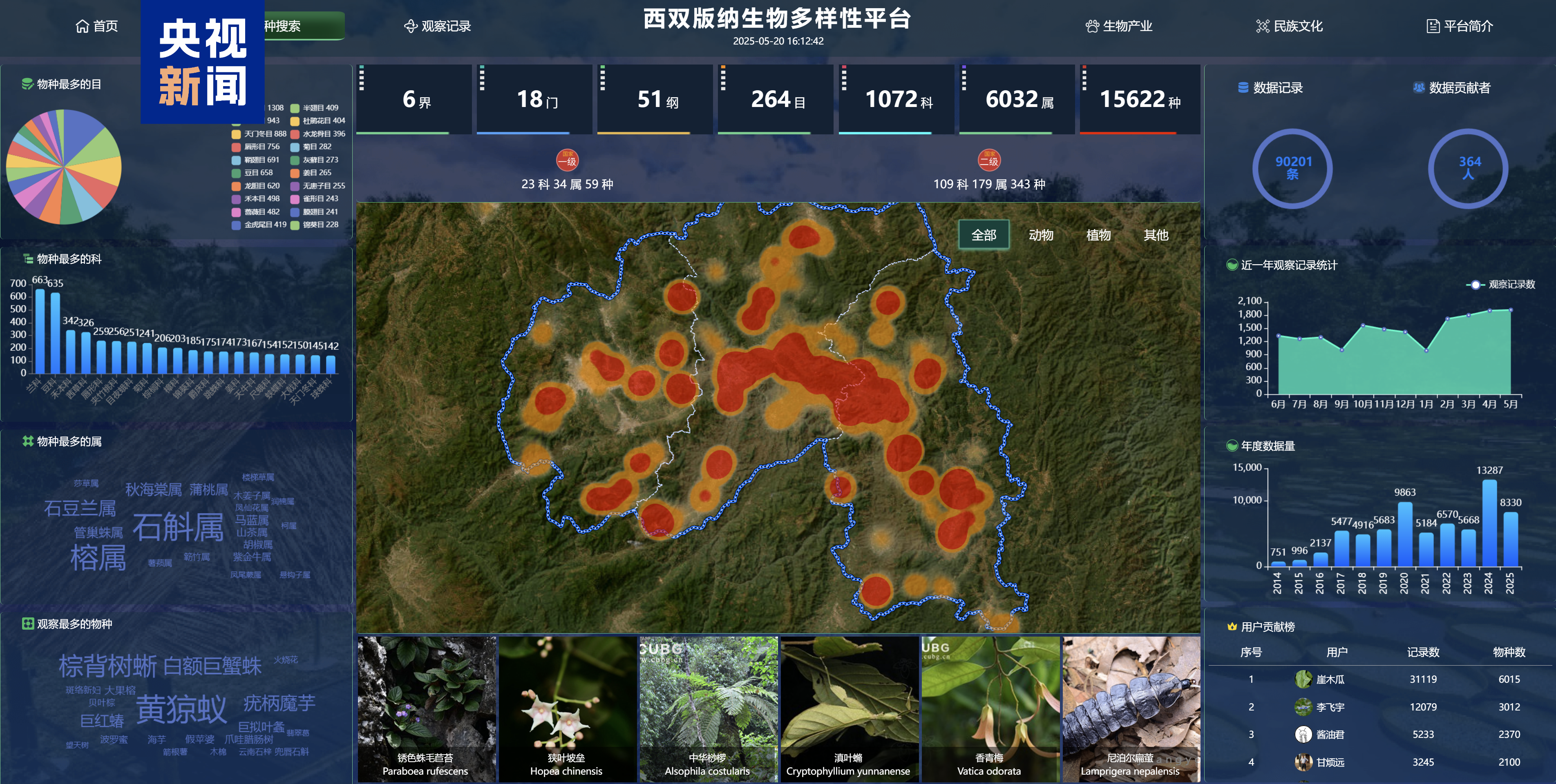 9万余条物种记录向全球开放，中国首个热带生物多样性数字平台发布