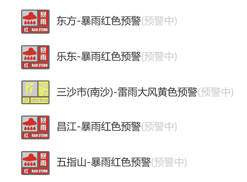 海南四地发布暴雨红色预警，三亚商场、餐饮场所暂停营业