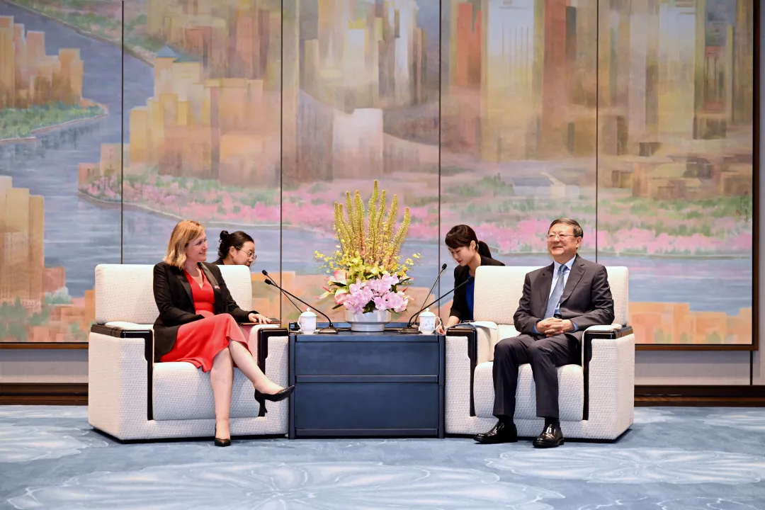 陈吉宁会见法国国民议会议长皮韦