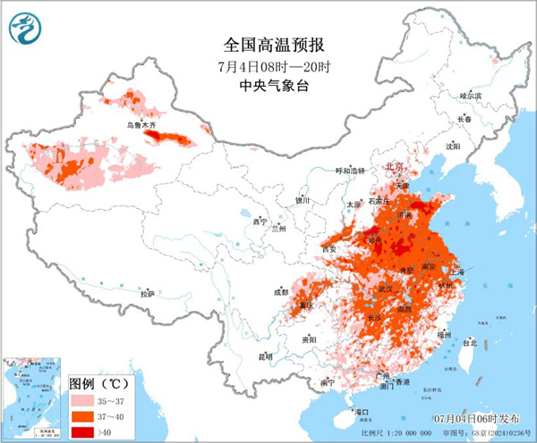 今年以来最强高温将进入鼎盛阶段，四川至东北多地降雨频繁