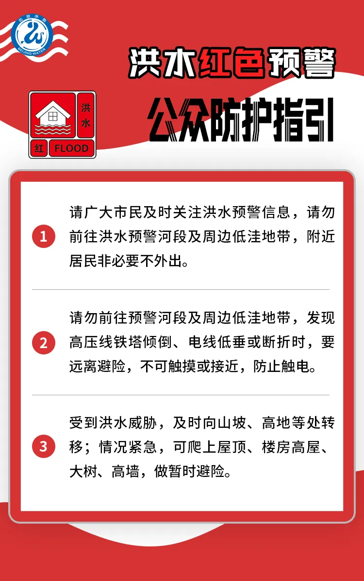 北京市升级发布洪水红色预警