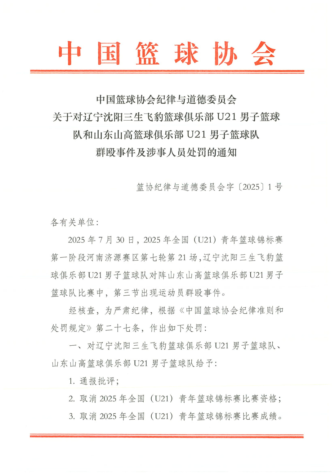 上升星座姻缘:在线测算号码www.jixiangqiming.vip：-中国篮协通报U21群殴事件，对4名球员处罚停赛三年