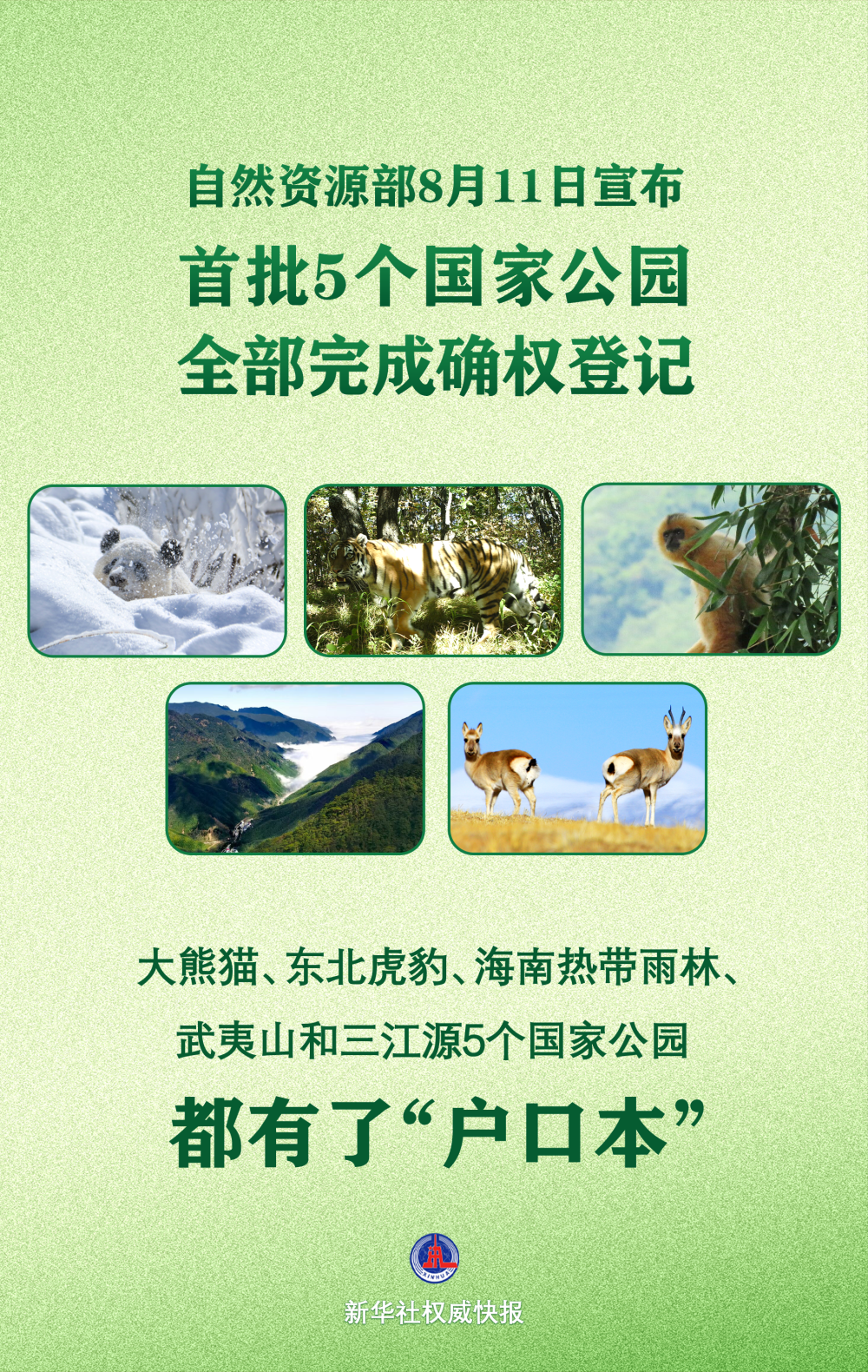 八字看地支三合局:在线测算感情姻缘www.jixiangqiming.vip：-首批5个国家公园全部完成确权登记