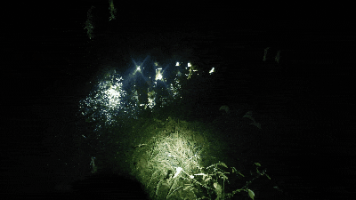 11人徒步登山天黑迷路被困深山,消防员7小时紧急救援