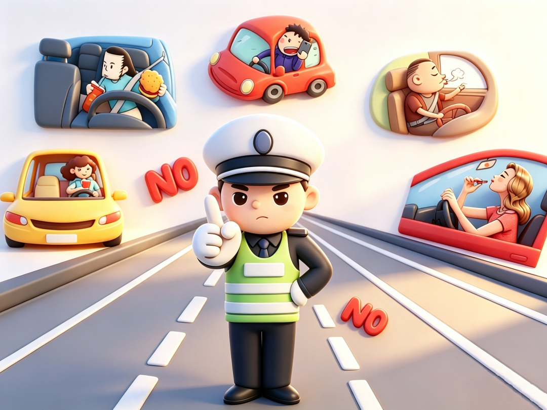 竟撞上警车？分心驾驶，危险就在走神那一秒