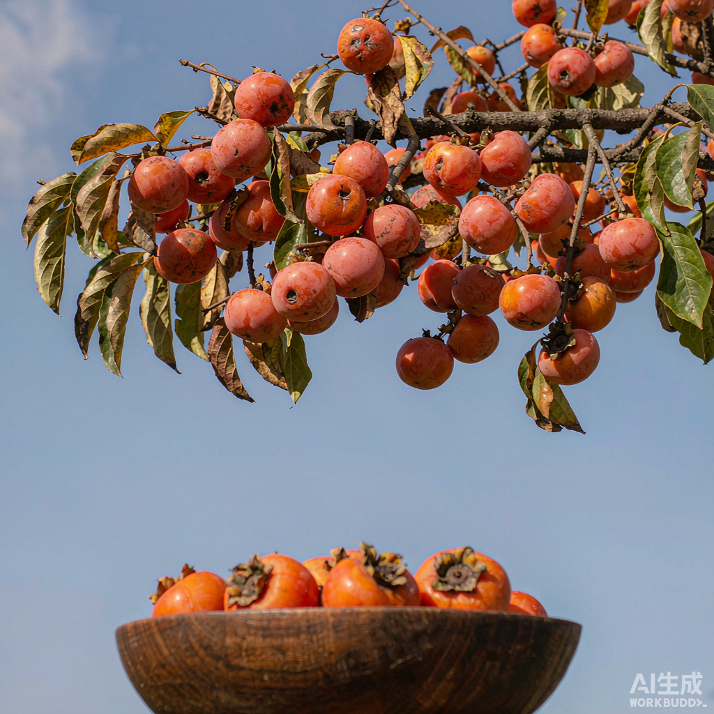 红彤彤的柿子上市了,软柿脆柿怎么挑