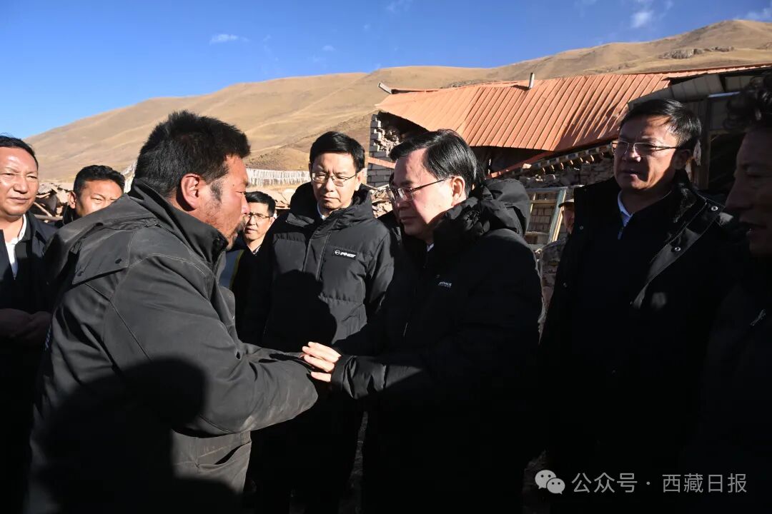 西藏自治区党委书记抵达震中玛如乡:指挥应急救援,看望受灾群众