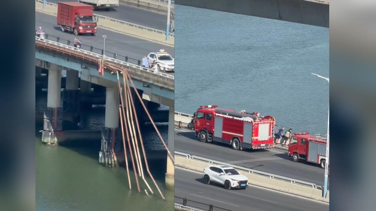 汕头通报钓鱼者踩断大桥管道:共3人落水,其中1人已无生命体征