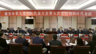 岳嶺參加淮陰區(qū)代表團審議