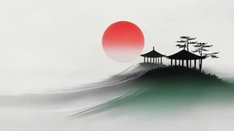 智繪雅逸丨簡約山水畫卷，夕陽亭樹，盡顯淡灰之美