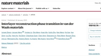 蘭州大學研究團隊與加州大學合作在二維鐵電范德華材料層間重構相變研究中取得重要成果