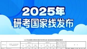 2025年研考國家線發(fā)布！