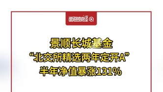 景順長(zhǎng)城基金：“北交所精選兩年定開A” ，半年凈值暴漲131%