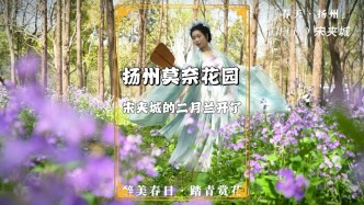 扬州人私藏的莫奈花园，宋夹城二月兰杀疯了！免费开放却直接封神