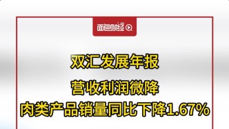 雙匯發(fā)展年報：營收利潤微降，肉類產(chǎn)品總外銷量下降1.67%