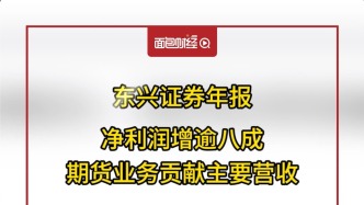 東興證券：凈利潤增逾八成，期貨業務貢獻主要營收