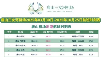 航線恢復！唐山機場最新消息！